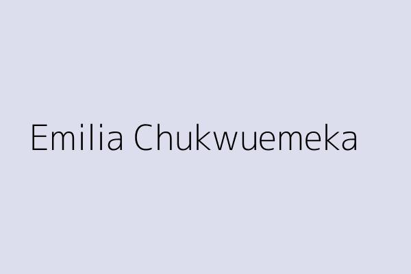 Emilia Chukwuemeka 